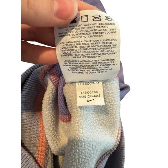 Nike Therma-Fit Hoodie Women’s Large Pink Purple Full Zip Hoodie Fleece Jacket - Picture 8 of 8